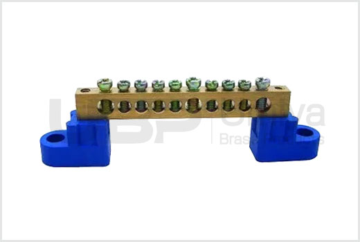 Brass Neutral Links 10 Way with Base