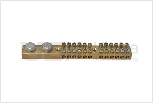 Brass Neutral Links 12 Way 2 Side