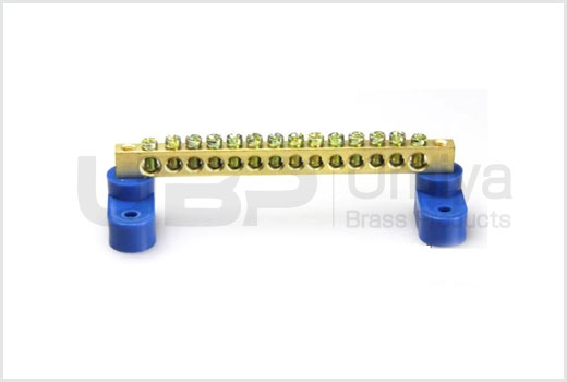 Brass Neutral Links 14 Way with Base