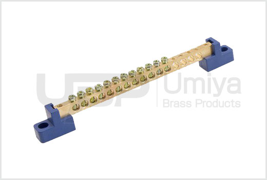 Brass Neutral Links 16 Way with Base