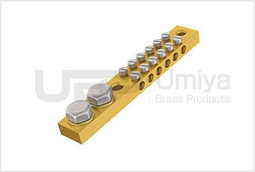 Brass Neutral Links 6 Way 2 Side