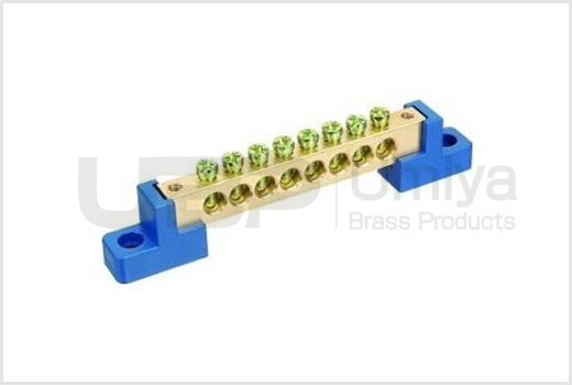 Brass Neutral Links 6 Way with Base