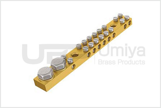 Brass Neutral Links 9 Way 2 Side